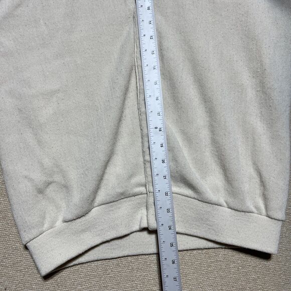 Vintage Expressions International Mens Cardigan Sweater Medium Grandpa USA Cream - Picture 5 of 7